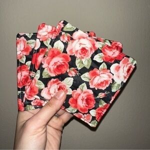 3 floral fabric mug coasters for at home new